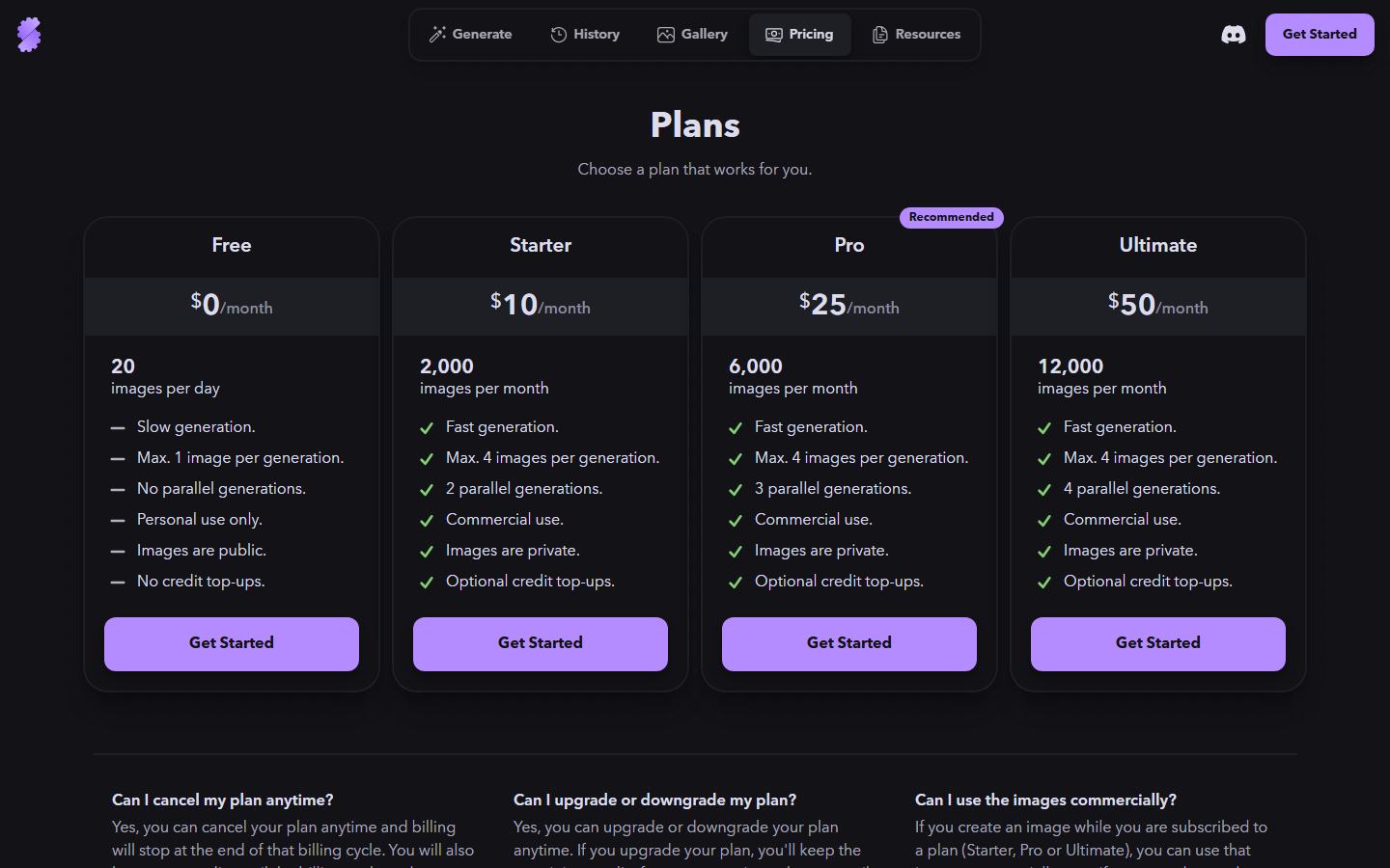 صفحه قیمتگذاری
